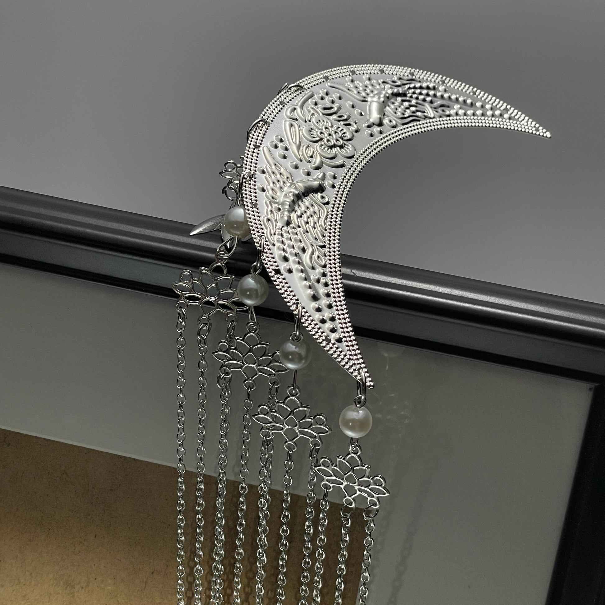Feather of the Moon – Hair Pin
