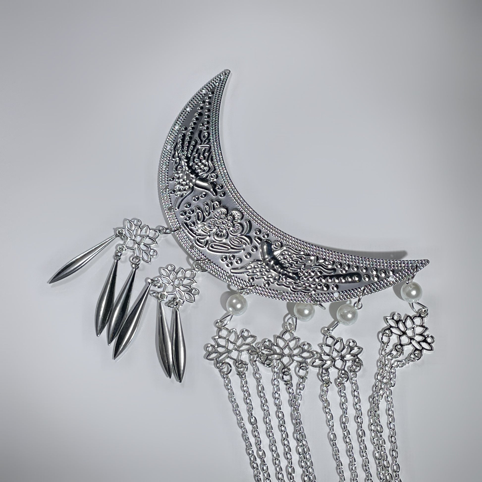 Feather of the Moon – Hair Pin