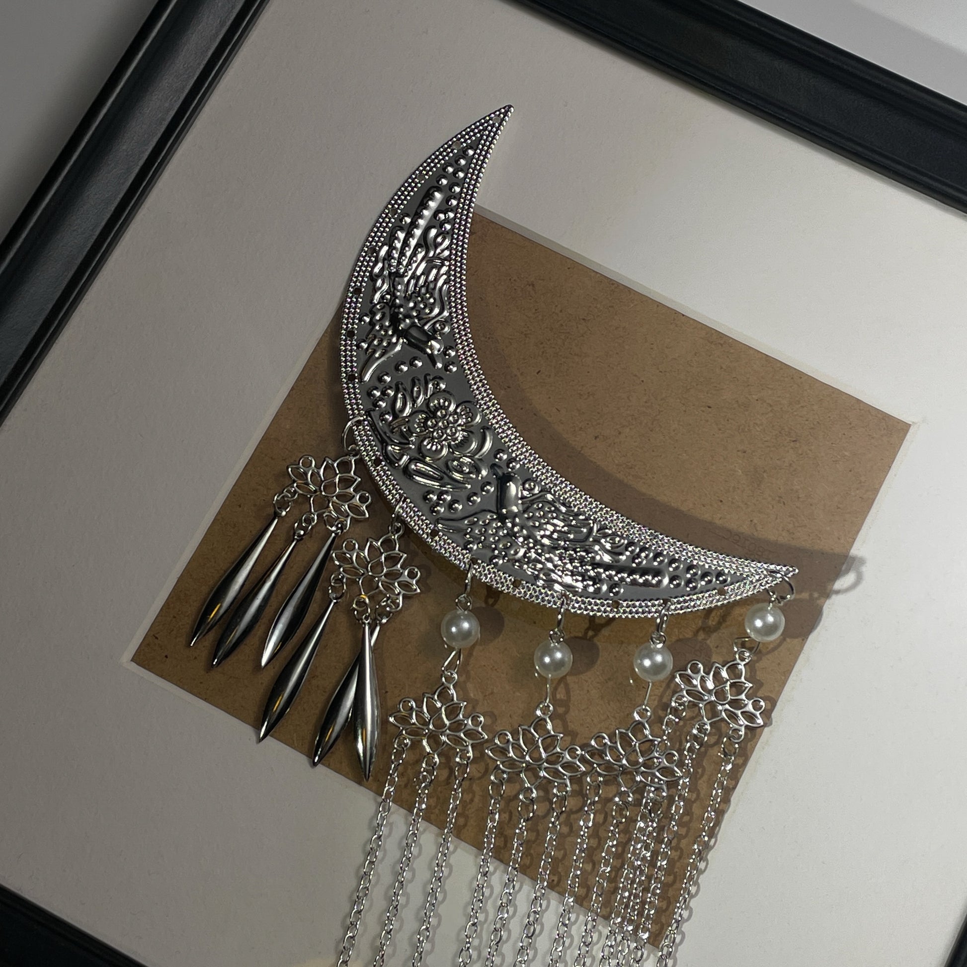 Feather of the Moon – Hair Pin