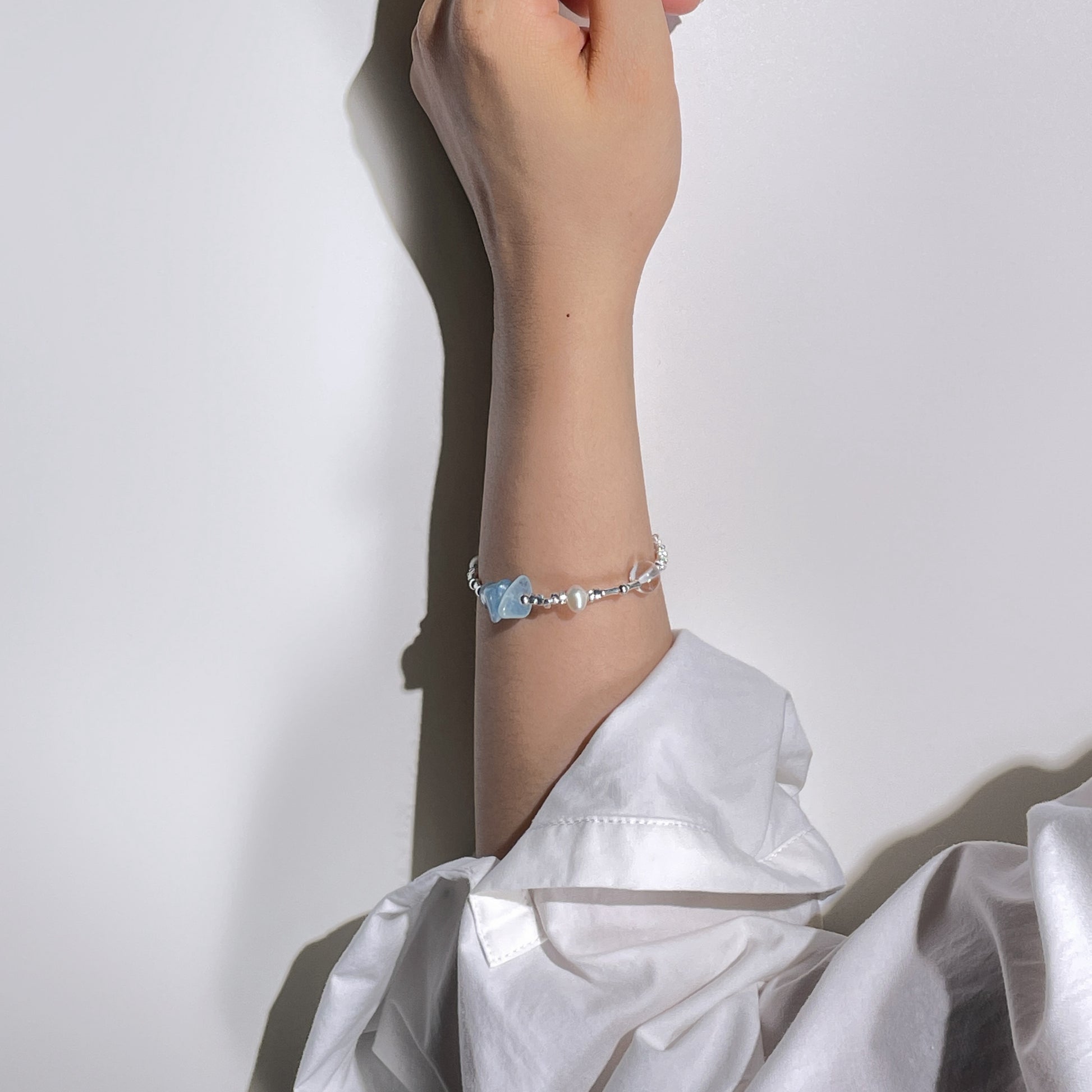 Morning Over The Sea - Bracelet and Earrings Set