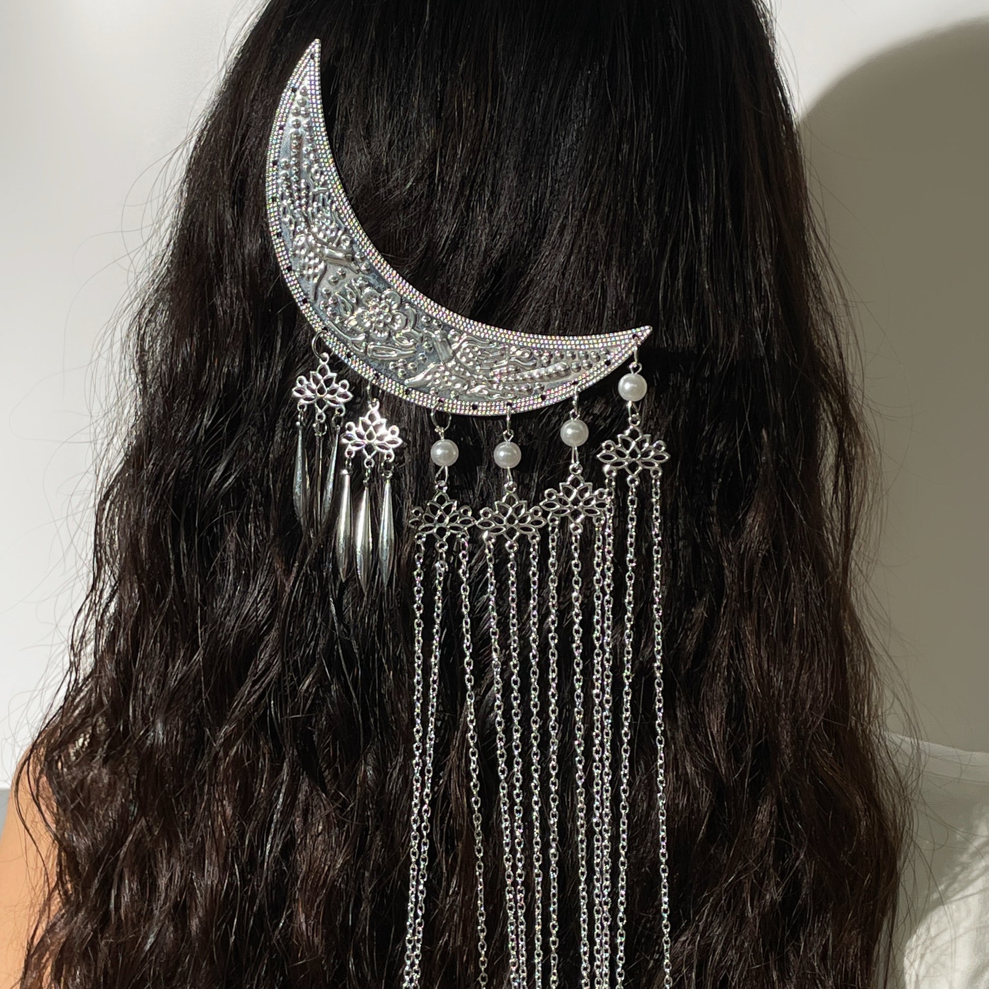 Feather of the Moon – Hair Pin