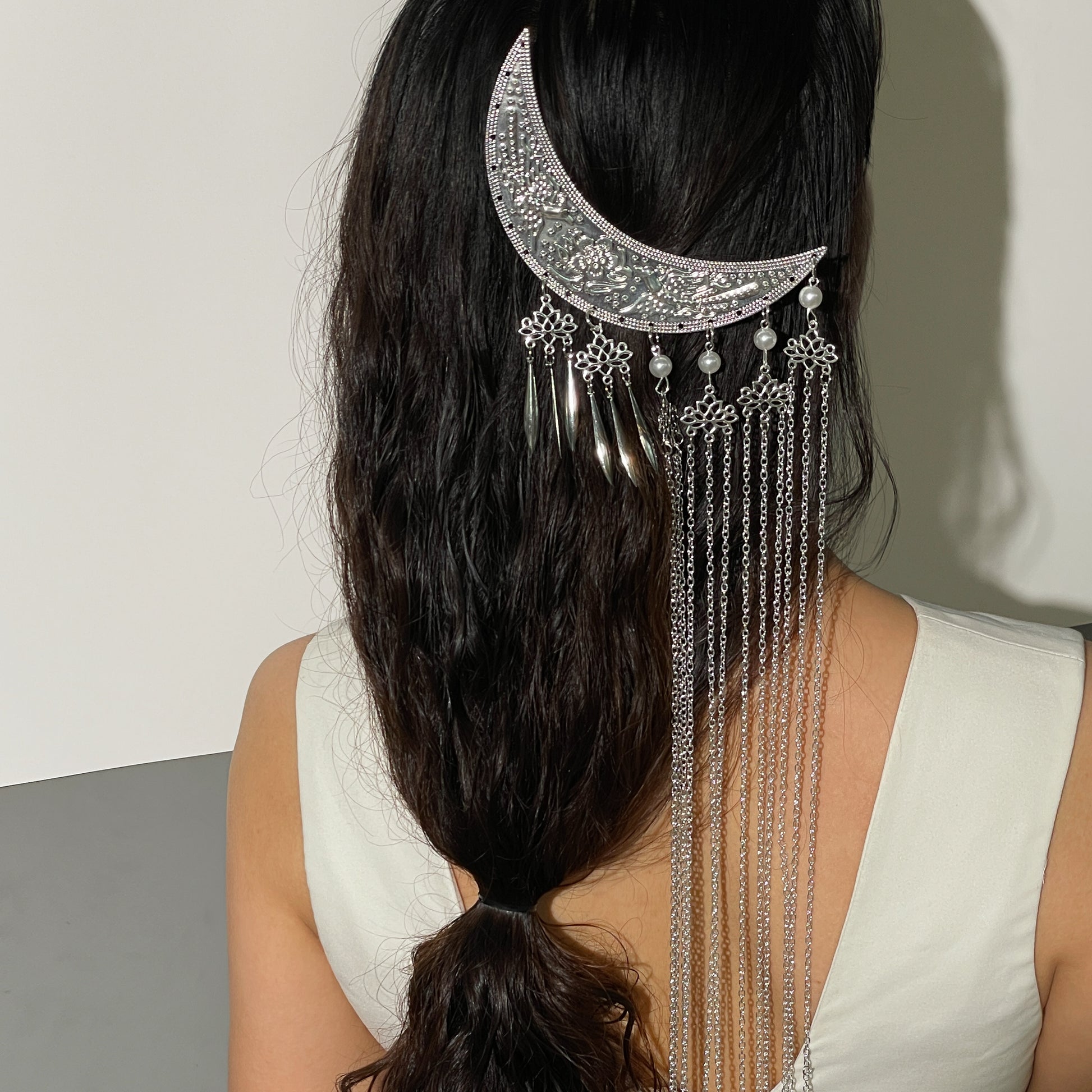 Feather of the Moon – Hair Pin